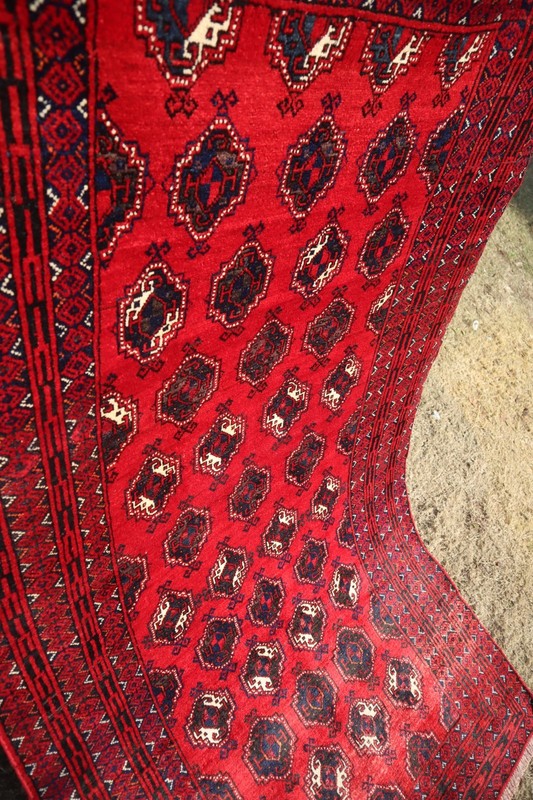 Vintage Afghan Gorgeous Tribal Natural Vegetable Dye Morey Bukhara Turkoman Rug gallery