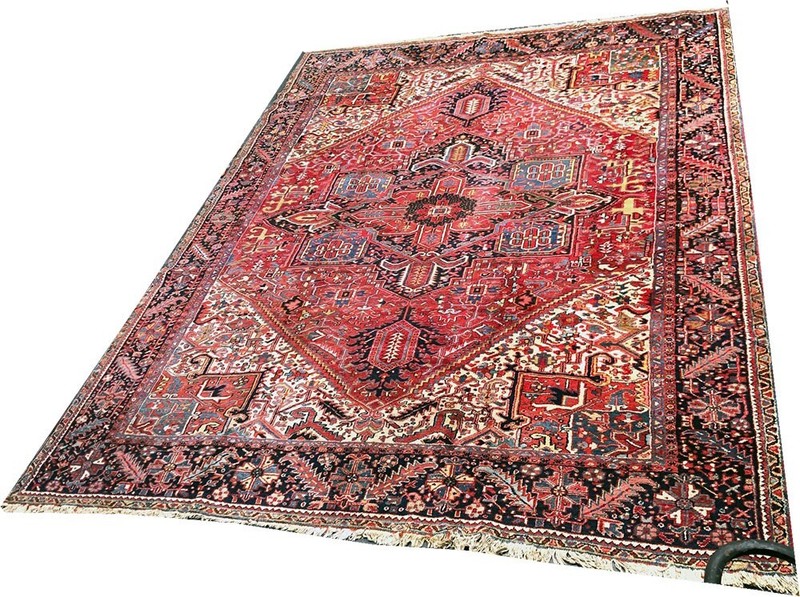 An Antique Decorative 10' x 13'- Herize Rug gallery