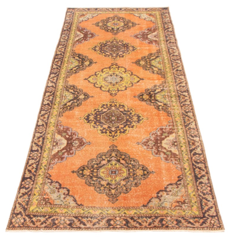 Traditional Vintage Hand-Knotted Oriental Carpet 4'3" x 12'0" Wool Area Rug gallery