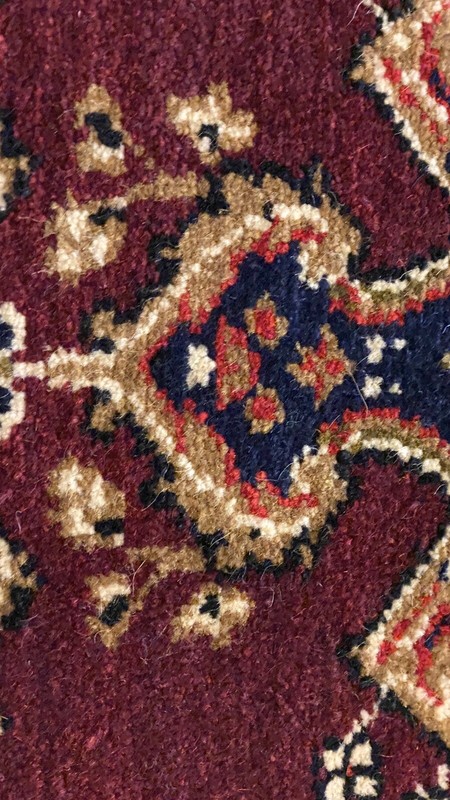 Lovely Vintage 1950-1960's Wool Pile, Natural Dye Rug Turkey 3’4”x1’8” gallery