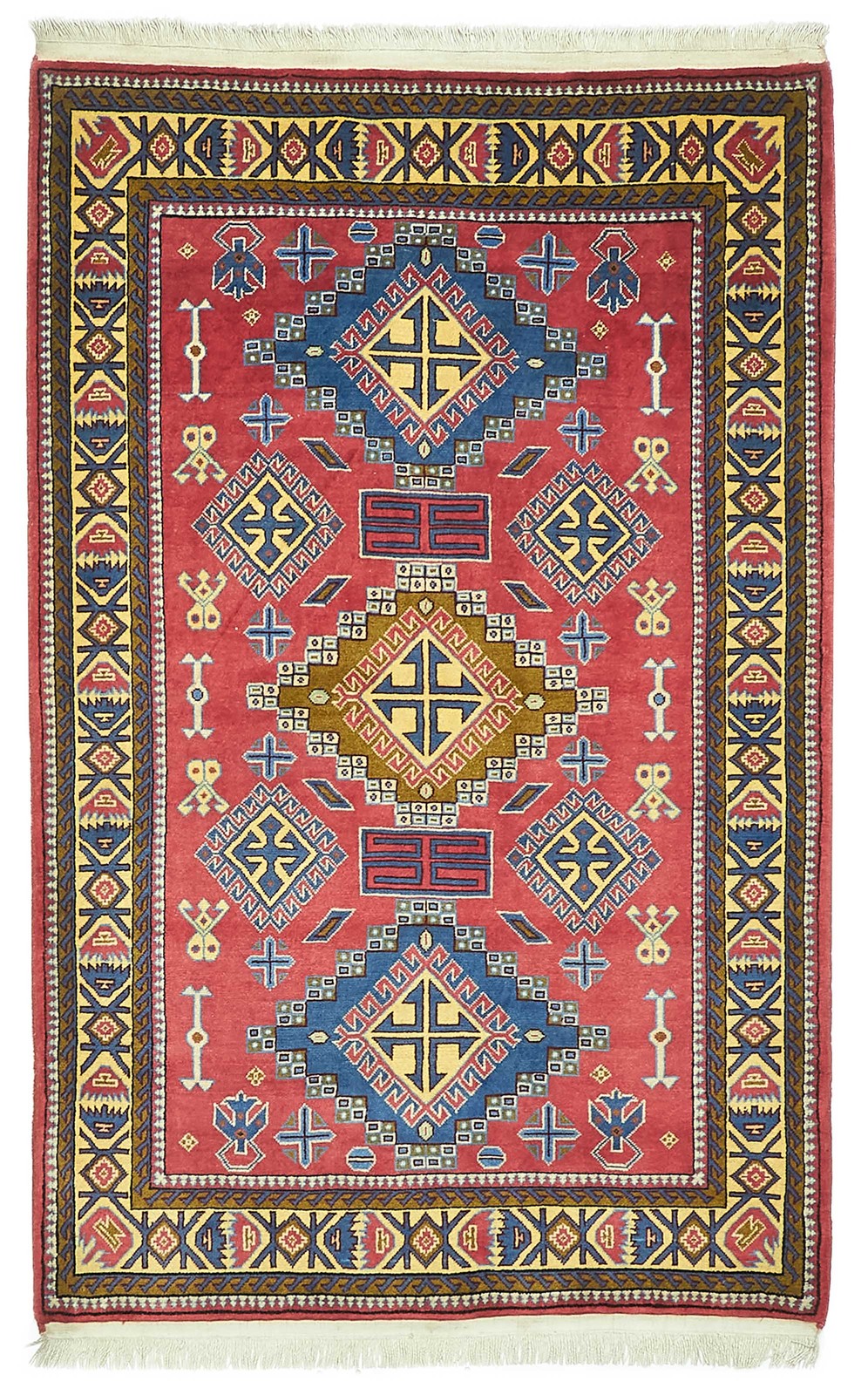 Vintage 3'6" x 5'4" Traditional Hand Knotted Vegetable Dye Wool Area Rug gallery