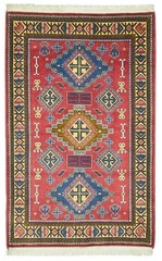 Vintage 3’6″ x 5’4″ Traditional Hand Knotted Vegetable Dye Wool Area Rug