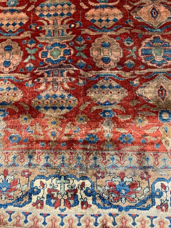 100% pure silk Antique Kushan circa 1890 extra fine weave 3x3 gallery