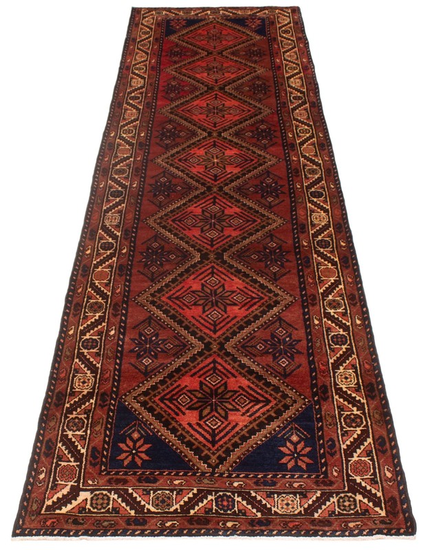 3'8" x 13'9" Vintage Hand-knotted Runner Rug Traditional Oriental Wool Carpet gallery