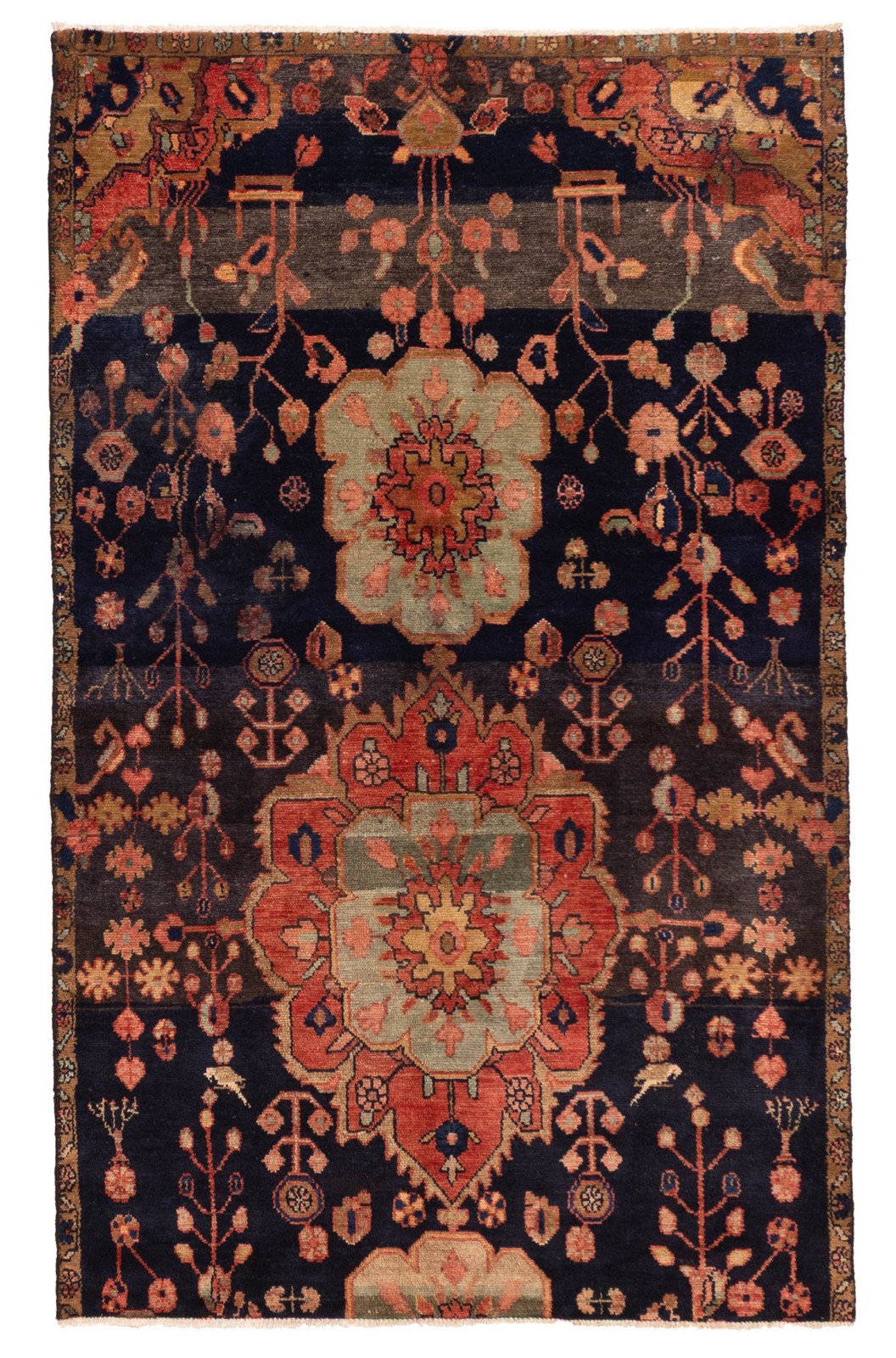 Traditional Vintage Hand-Knotted Area Rug 3'11" x 6'5" Oriental Wool Carpet gallery