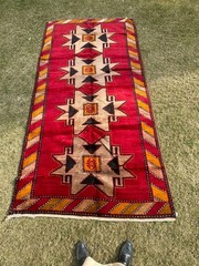 5 X 10 Ft COLLECTORS’ ITEM Antique Stunning Star Kazak Caucasian Area Size Carpe
