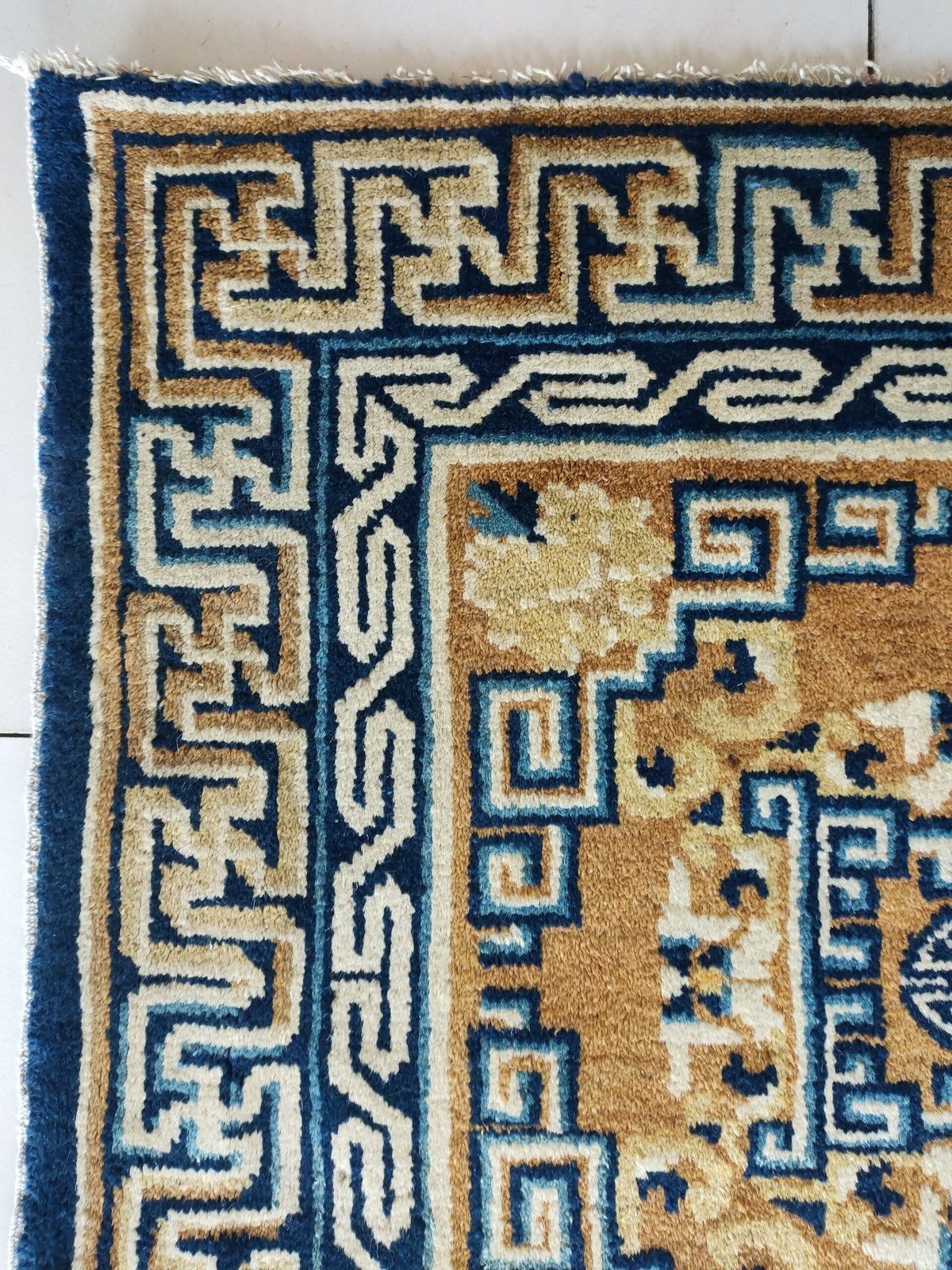 2X3 Antique Chinese Ningxia Wool Area Rug 1860 gallery