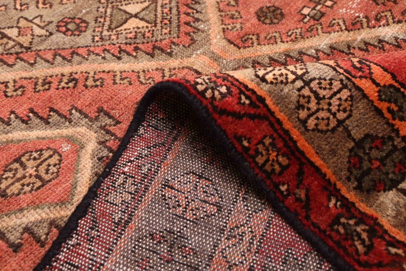 3'6" x 9'1" Vintage Hand-knotted Runner Rug Traditional Oriental Wool Carpet gallery