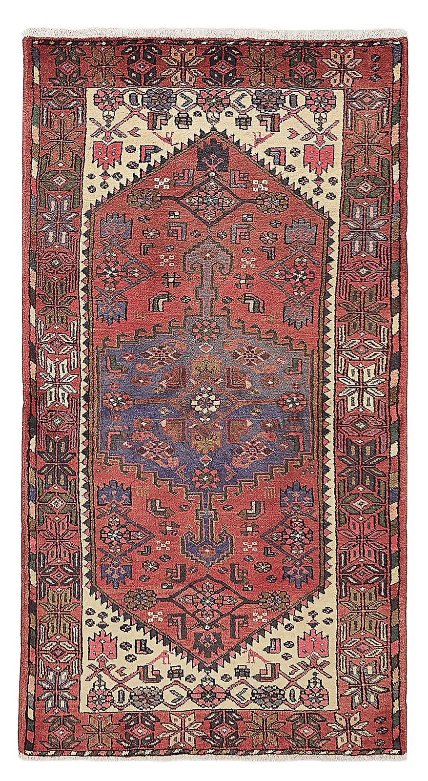 Vintage 3'7" x 6'9" Traditional Hand Knotted Vegetable Dye Wool Area Rug gallery