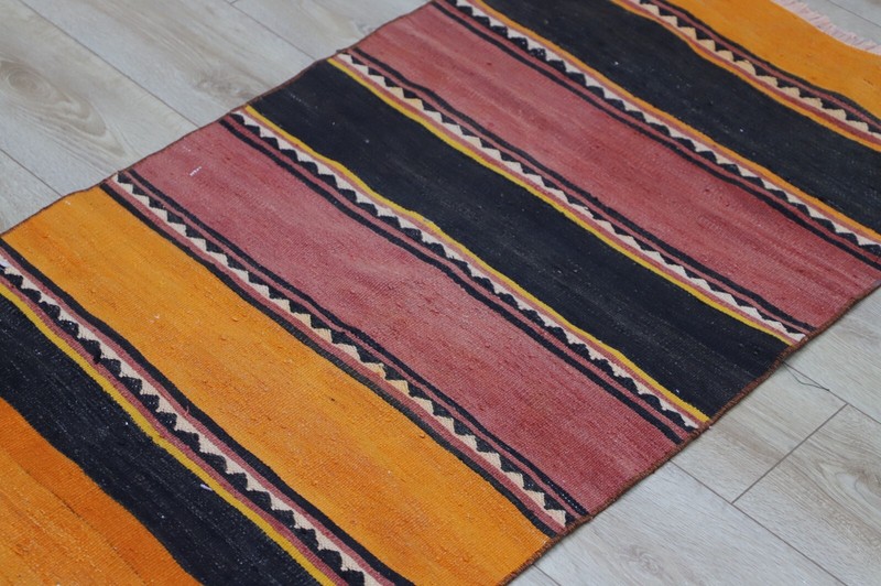 Southwestern Runner Tribal Handmade Kilim Hallway Traditional Carpet 2x7ft gallery
