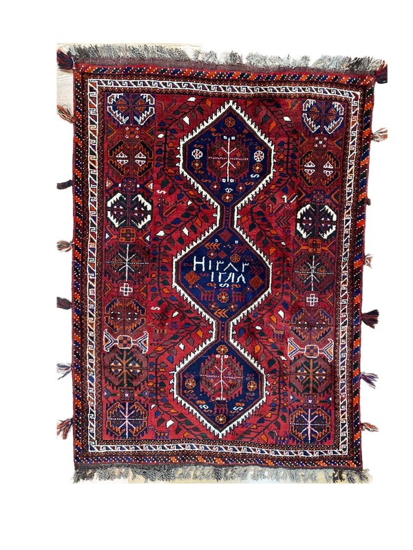 Authentic Dated Handknotted area Rug 4’X6’ Shira z Caucasian, Vegetable Dye wool gallery