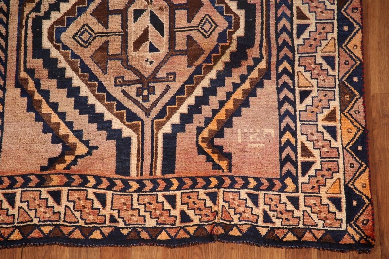Tribal Traditional Handmade 9 ft Runner Rug Semi-Antique Nomadic Wool Carpet 4x9 gallery