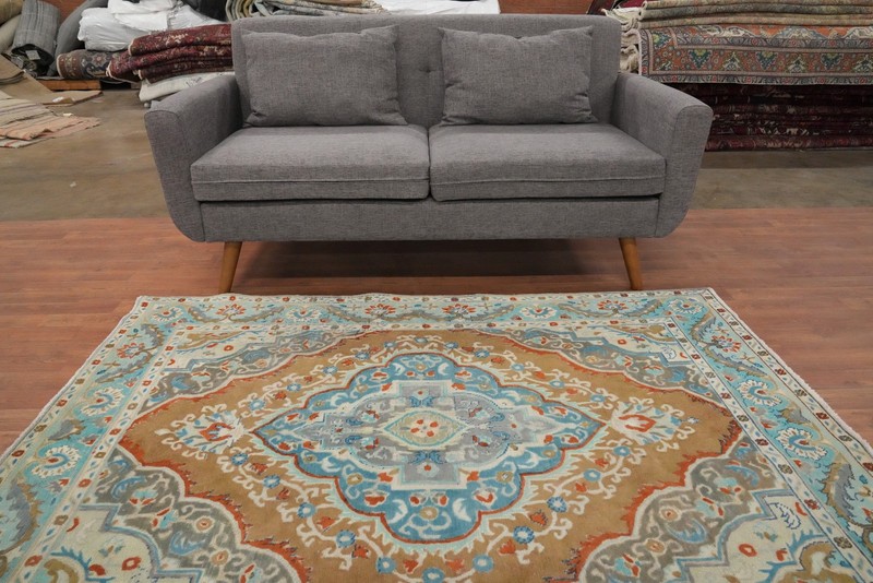 Over-dyed Traditional Style Vintage Wool Rug 5x6 ft Hand-knotted Wool Carpet gallery