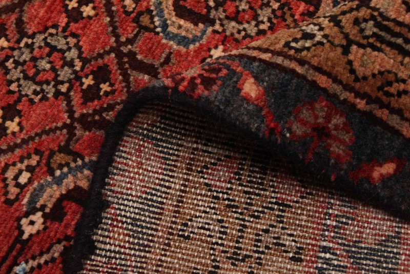 3'11" x 11'2" Vintage Hand-knotted Runner Rug Traditional Oriental Wool Carpet gallery