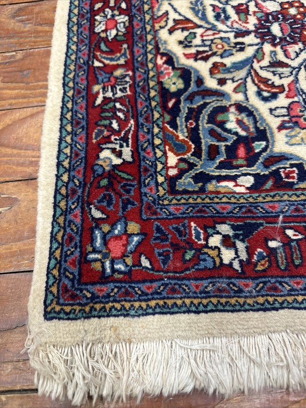 Antique Sarouk rug 4’3”x2’4” Carpet 1960s (239) gallery