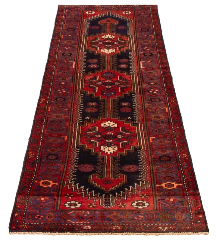 3'3" x 10'0" Vintage Hand-knotted Runner Rug Traditional Oriental Wool Carpet gallery