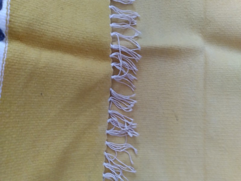 Yellow & Black Vintage Hand-Woven Greek Rug/Tapestry gallery