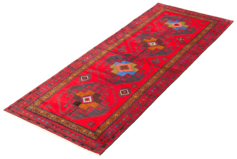 3'4" x 9'2" Vintage Hand-knotted Runner Rug Traditional Oriental Wool Carpet gallery