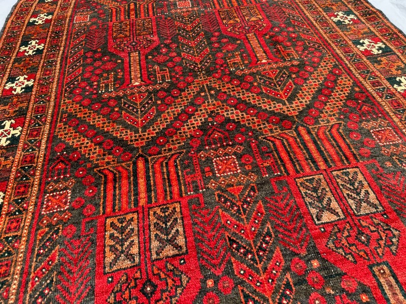 Afghan Baluchi Rug 3'9 x 9'8 ft - Persian Style Vintage Tribal Wool Runner Rug gallery