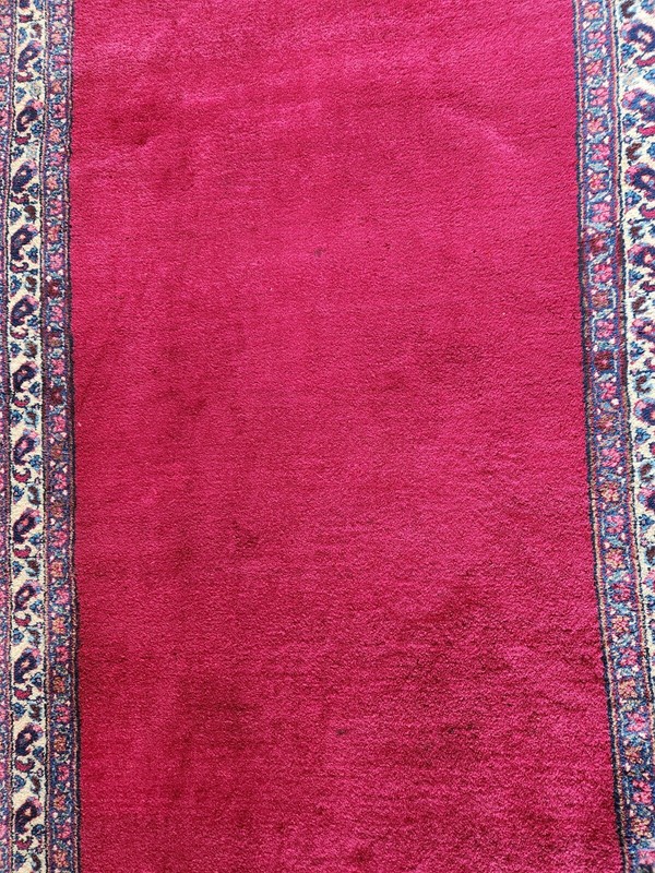 Antique 1930s Khorasson Rug, Cranberry Red, 43" x 69" gallery