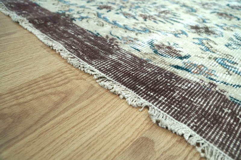 Wool Handmade Vintage Turkish Rug, 5x9 Beige Area Rug, 5.12x8.60 ft. H-2788 gallery
