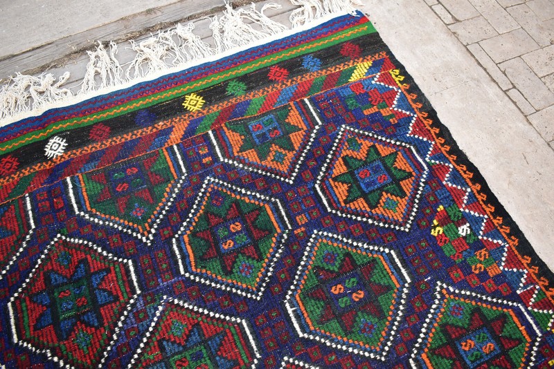 Turkish Kilim 82''x102'' Handwoven 210x262cm Primitive Cicim Kilim 6x8 Tent Rug gallery