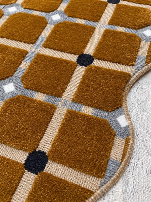 Hand Tufted Rug 5x8 8x10 9x12 Custom Rug Brown OchreFields Rug Area Rug 100%Wool gallery