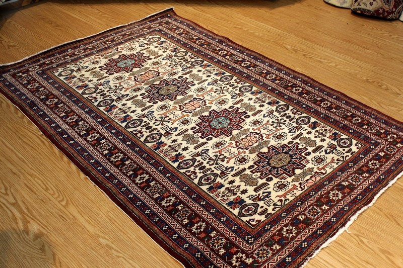 Handmade antique 5' X 7' Caucasian Kazak Design Shirvan Early 1900 Tribal Rug gallery