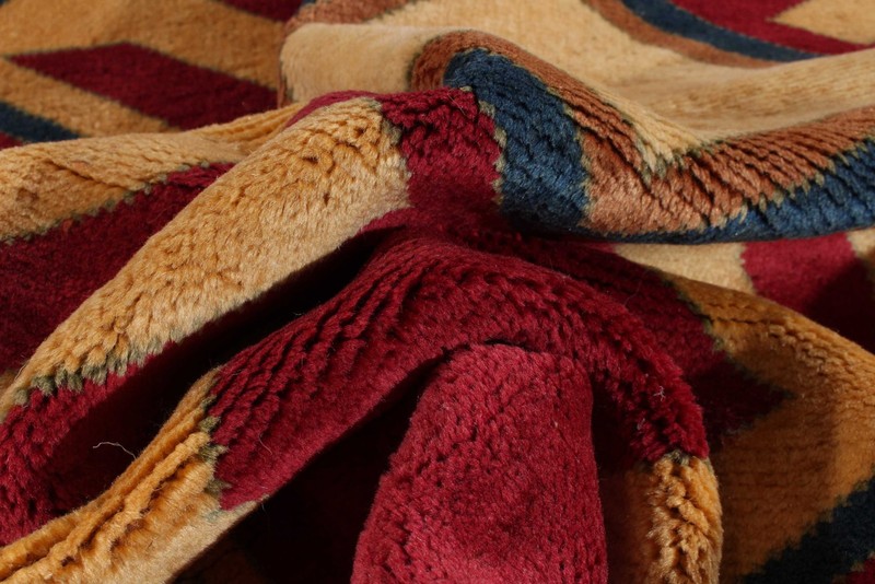Vintage Geometric Area Rug 5'0" x 6'9" Traditional Hand-Knotted Wool Carpet gallery