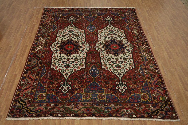 Antique Vegetable Dye Floral Large Rug 11x14 Ft Handmade Geometric Wool Carpet gallery