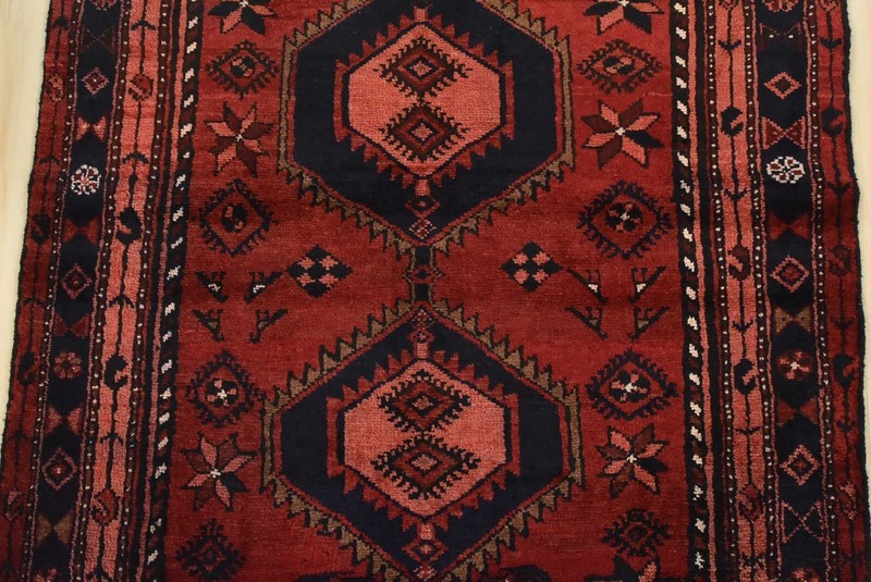 Vintage Tribal Oriental 3’6” x 6’9” Red Wool Traditional Hand-Knotted Area Rug gallery