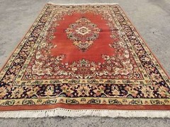 Vintage Hand Made Traditional Oriental Wool Multicolor Carpet Rug 161x101cm