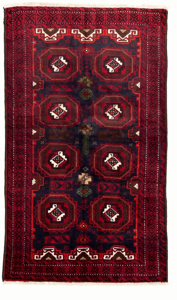 Vintage Traditional Hand-Knotted Area Rug 3'4" x 5'9" Oriental Wool Carpet