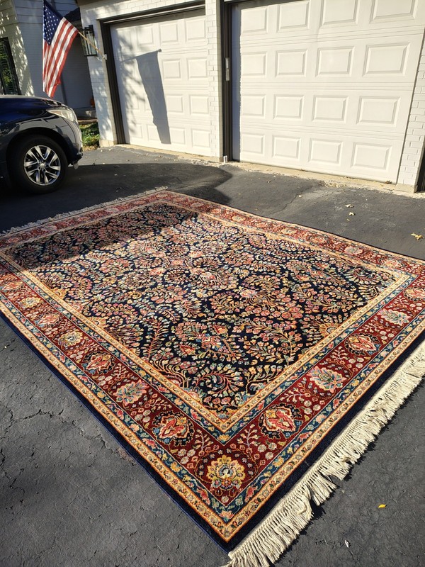 Karastan 8.8x12 Vintage 700 series rug model 791 Navy Sarouk. Extremely Rare gallery