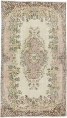 Vintage Hand-Knotted Area Rug 5’3″ x 9’2″ Traditional Oriental Wool Carpet