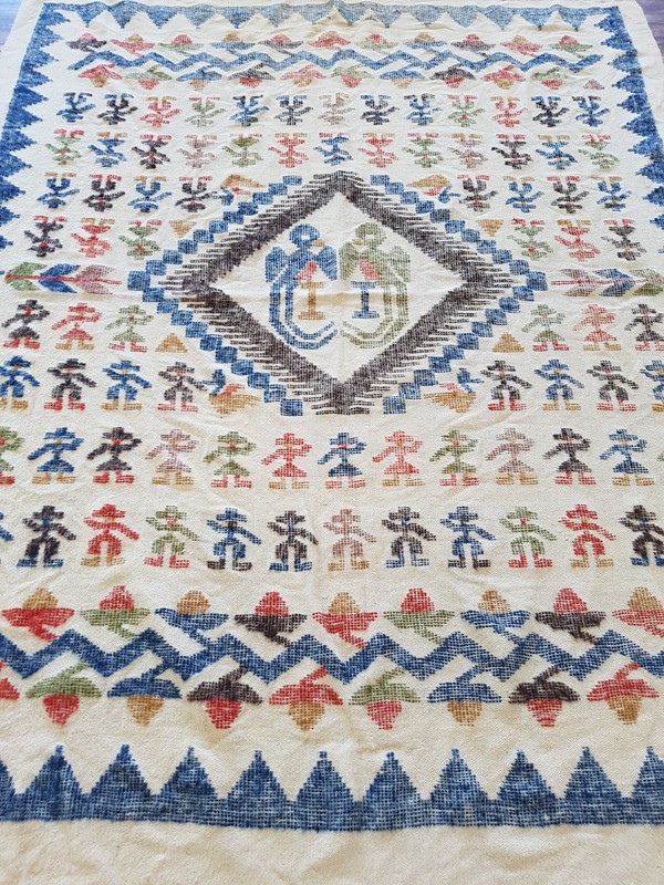 Vintage Handmade Traditional Lovely Tanusian Kilim Floor Rug Carpet 191x157 cm gallery