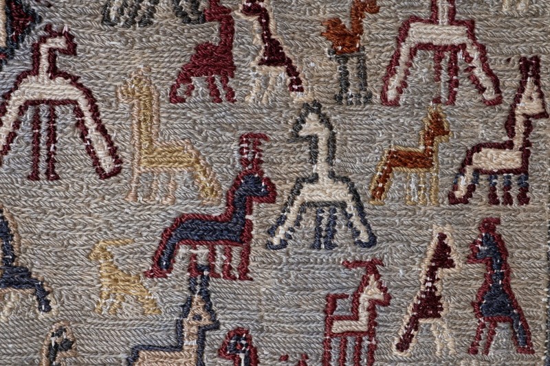 Handwoven Tribal Embroidery Tapestry Kilim, Small Size Carpet gallery