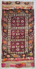 Antique Rug Pillow, Hand Woven Small Carpet, Wool Rug, Anatolian Carpet,Handmade