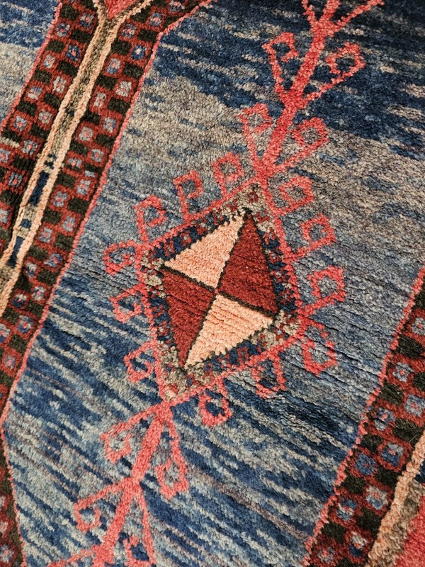 4.2 x 7.10 ANTIQUE KAZAK VINTAGE HERIZ RUG CAUCASIAN SERAPI OUSHAK SHIRVAN KULA gallery