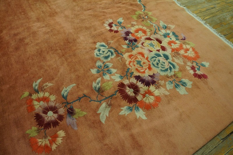 10X14 Antique Chinese Art Deco Wool Area Rug 1935 gallery