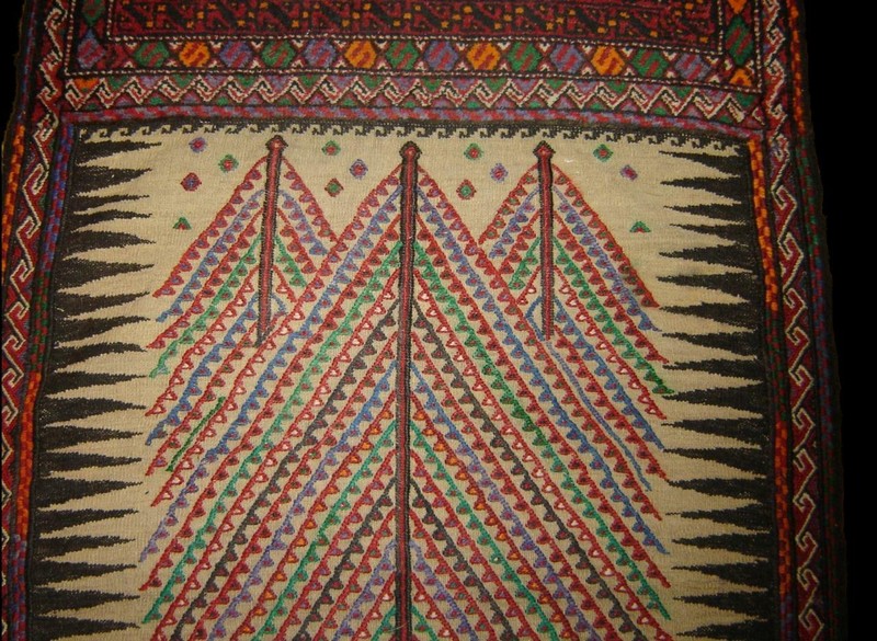 Antique Oriental Runner Rug Karajeh Vegetable Dye Hand Knotted 100% Wool 101x31. gallery