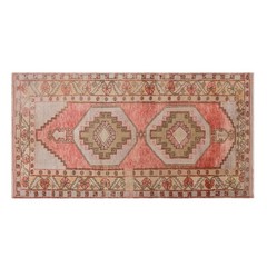 120×250 cm/ 3’11” x 8’2″ Vintage Oushak Rug – 60+ yrs Old Handmade Wool Area Rug