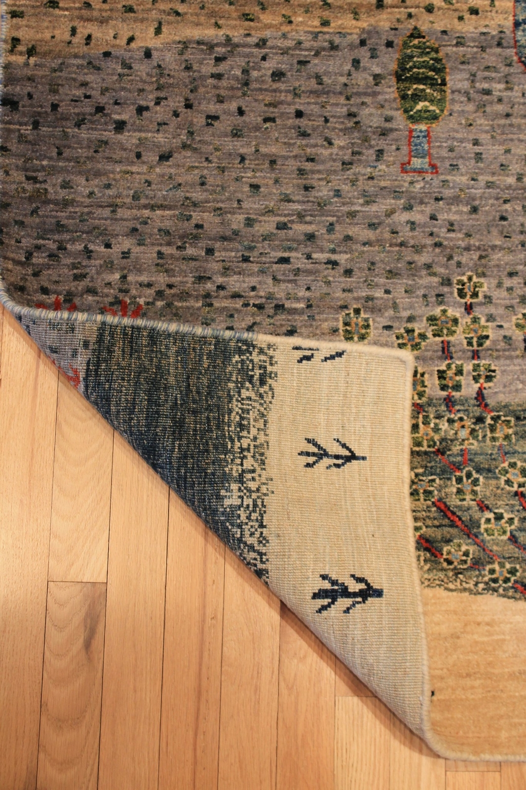 Hand-knotted Rug (Carpet) 9'7X12'9, Gabeh mint condition gallery