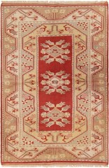 Vintage 4’2″ x 6’4″ Traditional Hand Knotted Vegetable Dye Wool Area Rug