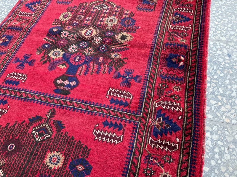 Antique Afghan Hand Knotted 3x5 Ft Wool Rug Traditional Turkmen Oriental Carpet gallery