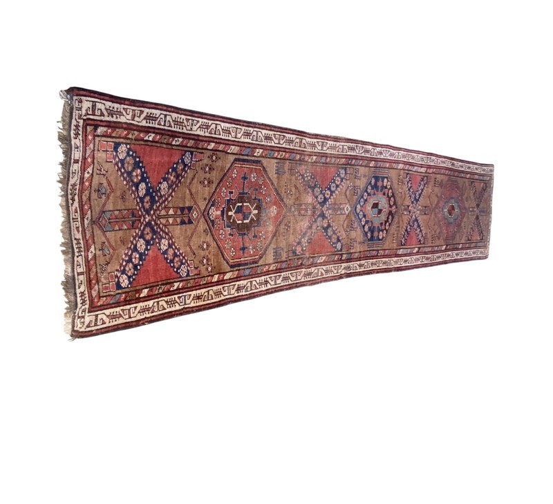 #520 Vintage Tribal Kurdish Runner Rug | 3'16x 11.12 ft gallery