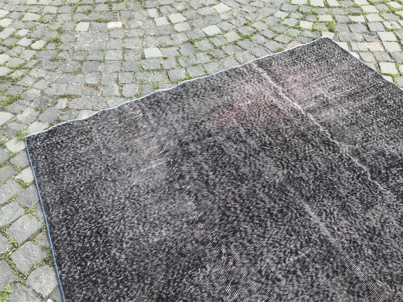 Turkish Antique Overdyed Bohemian Area Oushak rug Vintage Rug Handmade Wool rug gallery