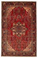 Vintage 6’9″ x 10’4″ Traditional Hand Knotted Vegetable Dye Wool Area Rug