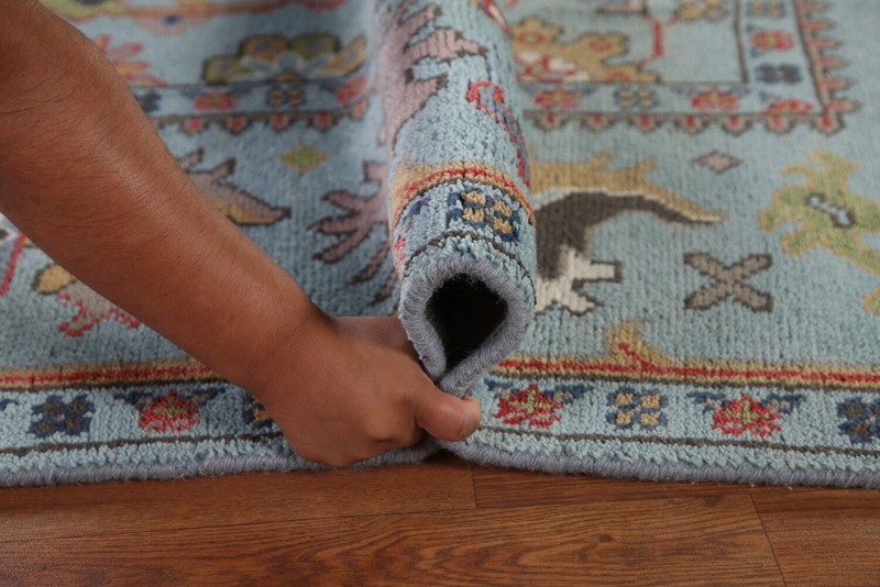Vintage Turkish Oushak Rug, Beige 9X12 ft, Handmade Wool, Bohemian Anatolian gallery