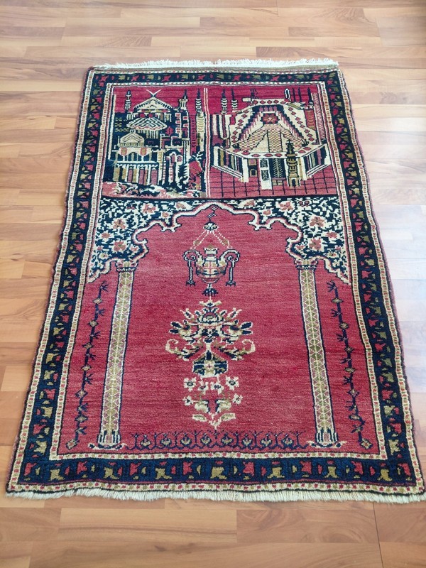 4X5 Columned Picture Carpet Antique Prayer Rug High Quality Special Rug gK gallery